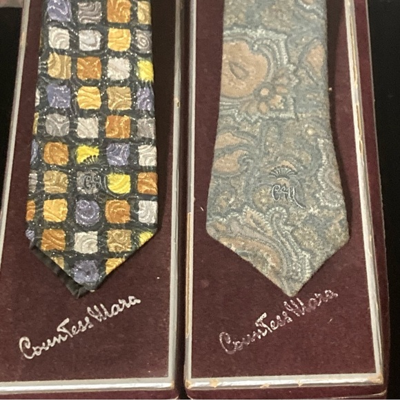 Vintage Countess Wara Ties In Box - Picture 1 of 11